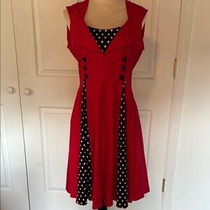 Disney Bound Rockabilly Red Polka Dot Women's Dress